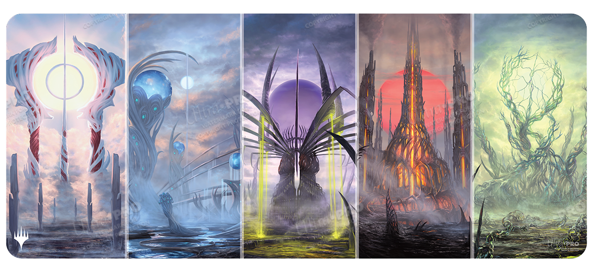 Phyrexia All Will Be One Phyrexian Basic Land Tableaux Table Playmat for Magic The Gathering