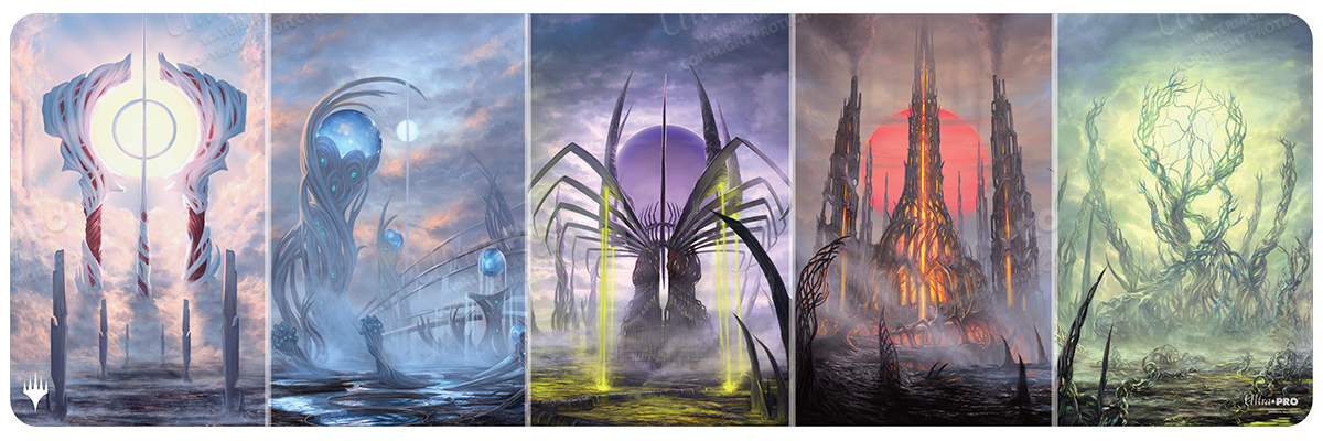 Phyrexia All Will Be One Phyrexian Basic Land Tableaux Table Playmat for Magic The Gathering