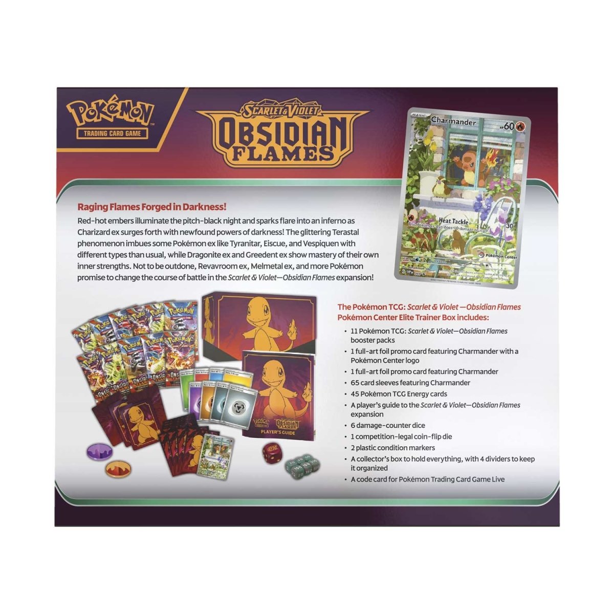 Pokemon Scarlet & Violet Obsidian Flames Pokemon Center Elite Trainer Box (ETB)