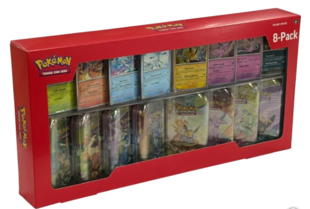 Pokemon Prismatic Evolutions 8-Pack Mini Tins Costco Bundle