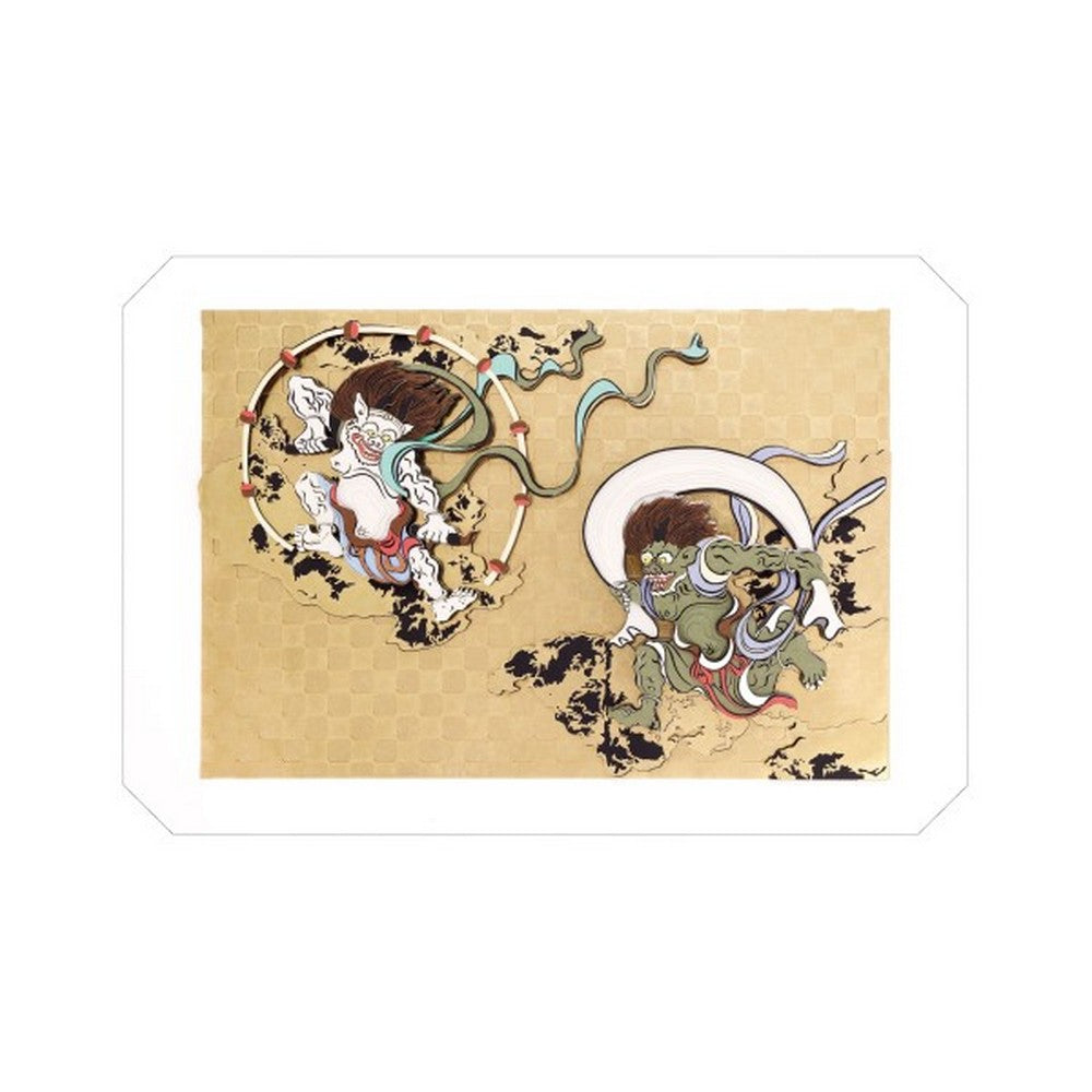 PREORDER U2 ENSKY - Paper Shadow Art Plus SA-C03 Tawaraya Sotatsu Wind God and Thunder God Screen