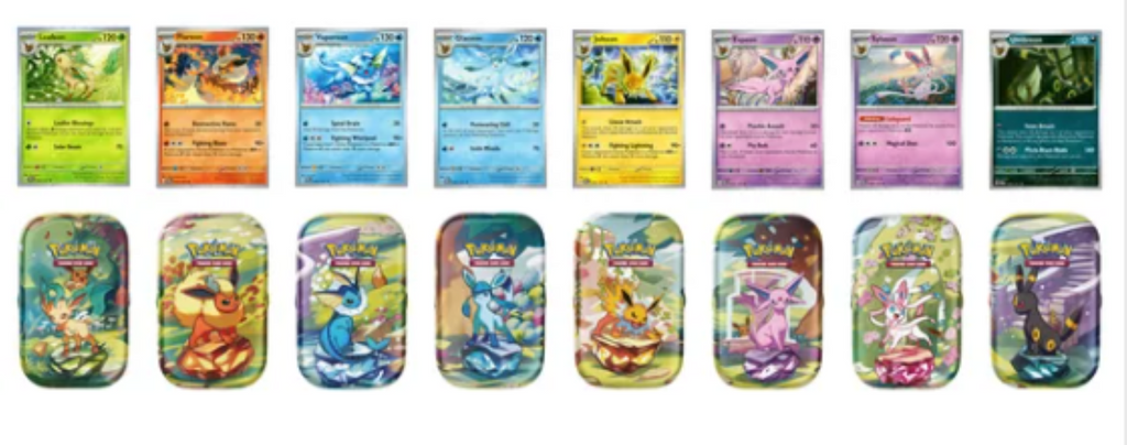 Pokemon Prismatic Evolutions 8-Pack Mini Tins Costco Bundle