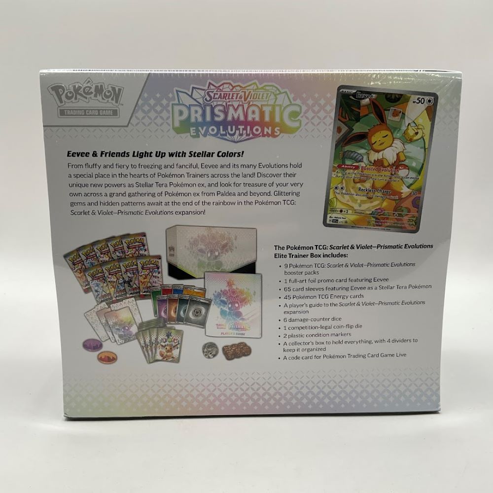 Pokemon Scarlet & Violet Prismatic Evolutions Elite Trainer Box (ETB) *$40 Price Tag Printed, See Pictures*