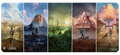 Fallout® Wasteland Basic Lands Medley 6ft Table Playmat for Magic The Gathering