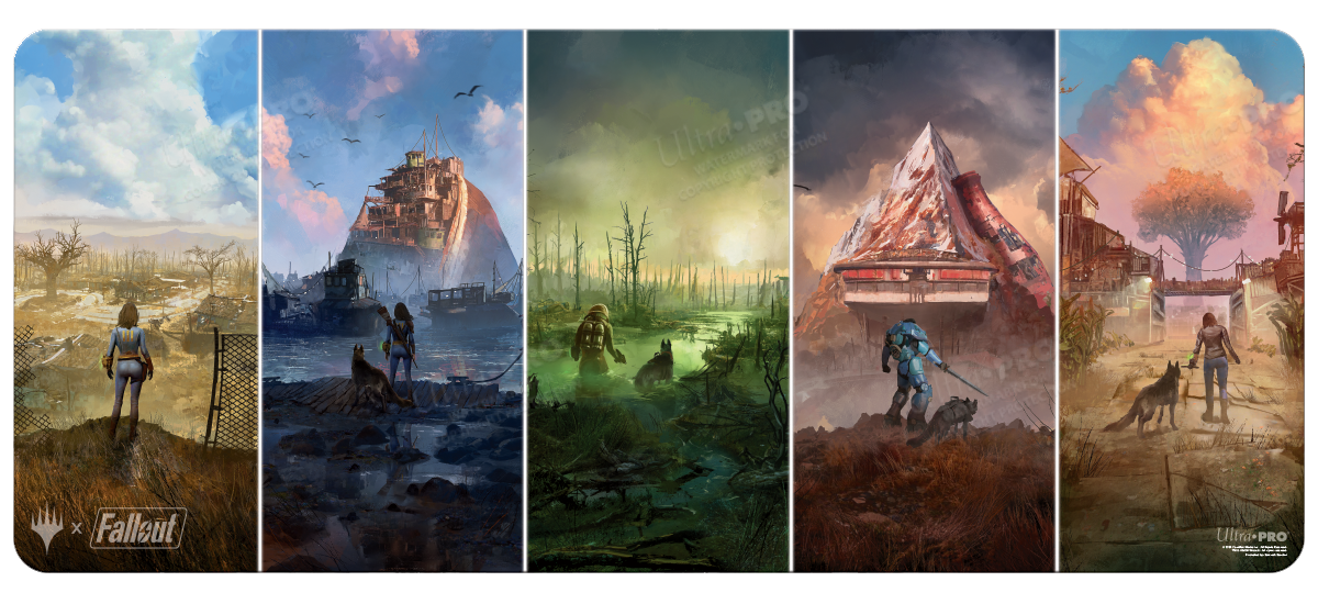 Fallout® Wasteland Basic Lands Medley 6ft Table Playmat for Magic The Gathering