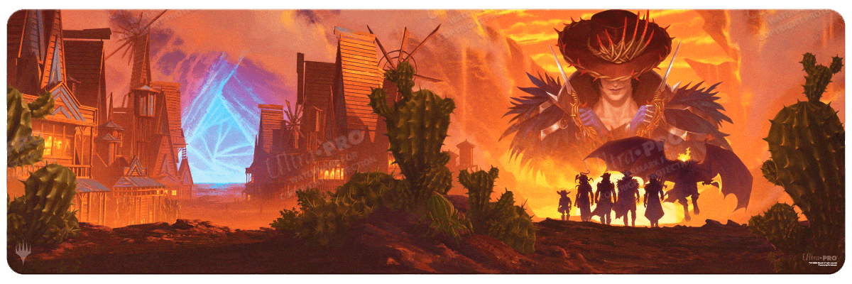 Outlaws of Thunder Junction Gang Silhouette 8ft Table Playmat for Magic The Gathering