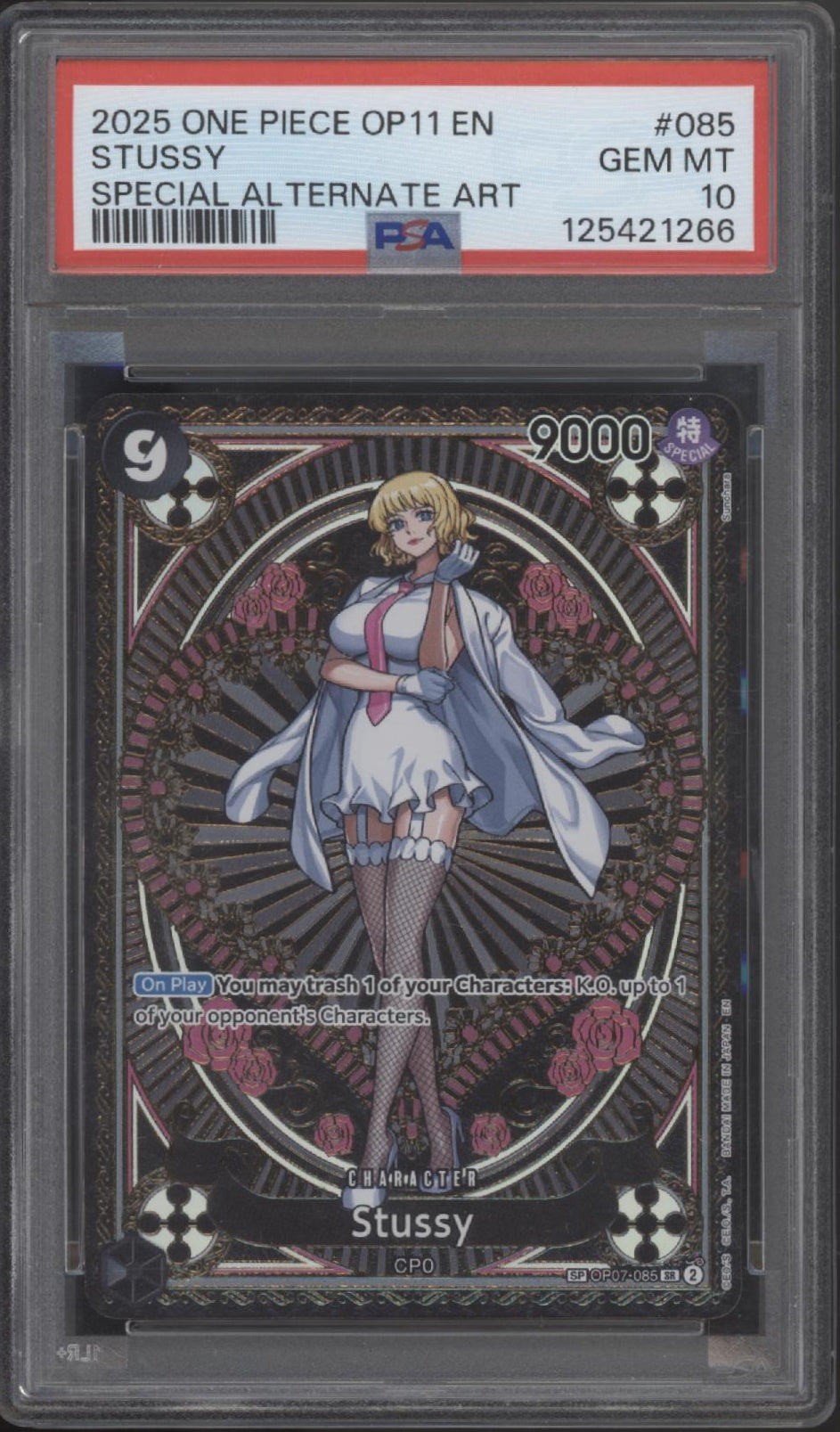 Stussy One Piece Card Game OP11 Special Alternate Art #085 PSA 10