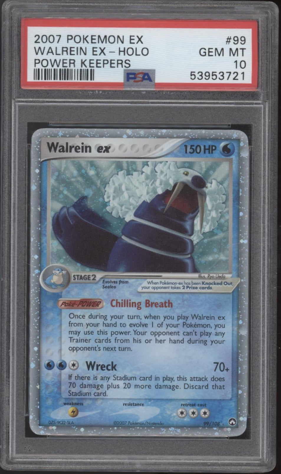 Walrein ex Pokemon Power Keepers Holo #99 PSA 10