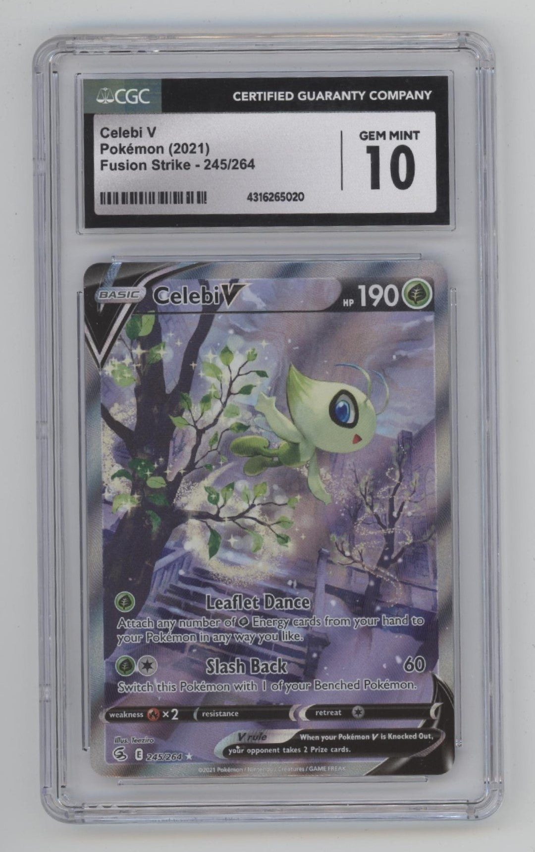 Celebi V Pokemon Fusion Strike #245 CGC 10