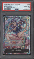 Nico Robin One Piece Card Game OP12 Alternate Art #087 PSA 10