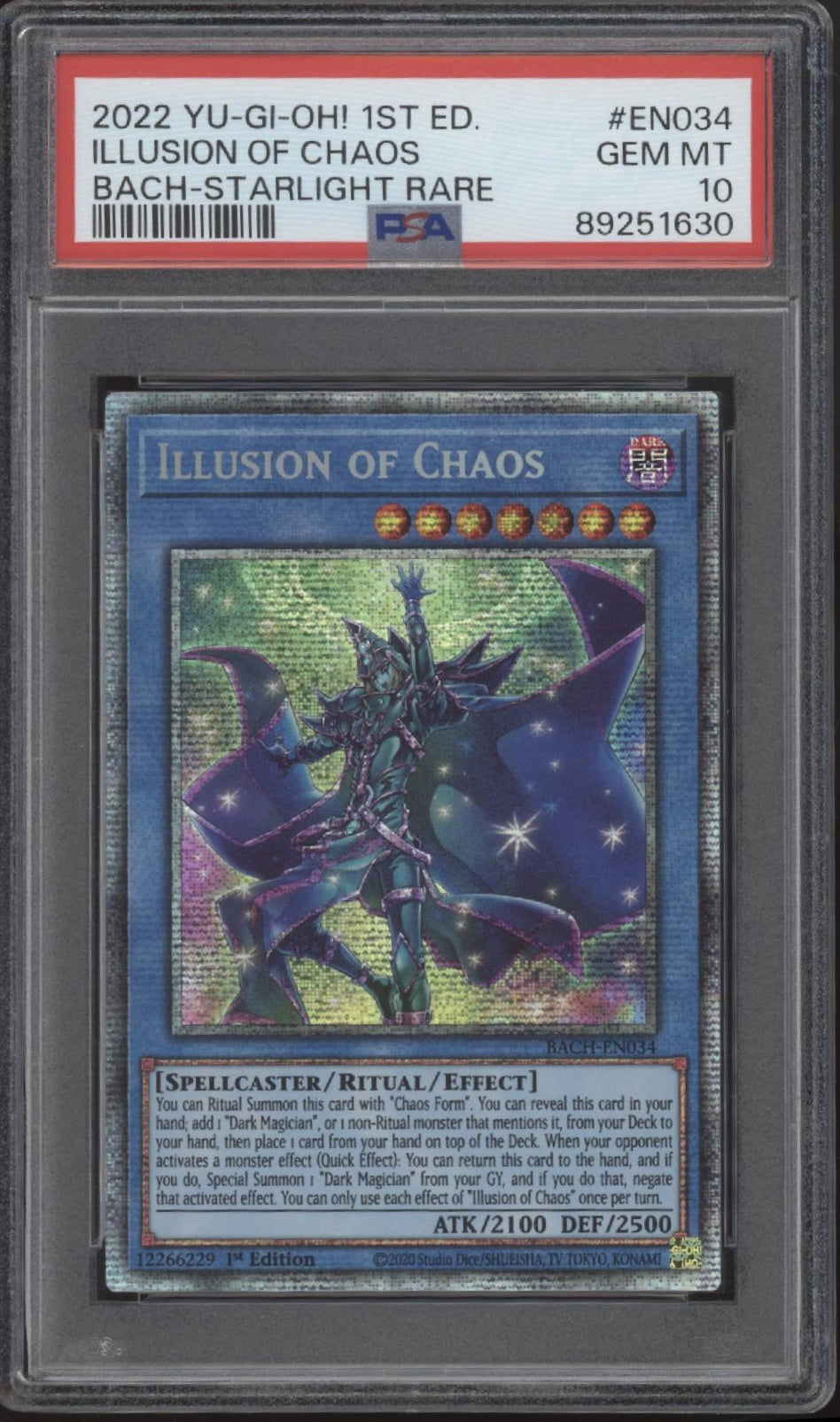 Illusion of Chaos Yu-Gi-Oh! BACH Starlight Rare 1st Edition #EN034 PSA 10