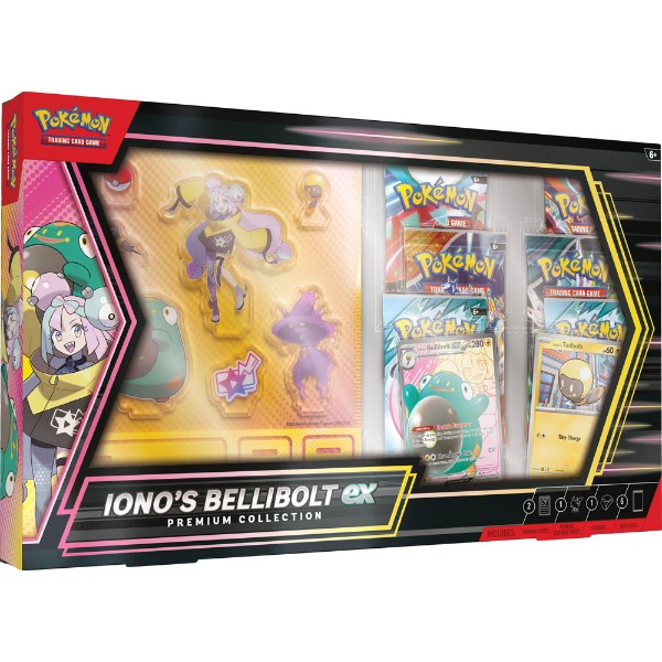 Pokemon TCG Iono’s Bellibolt ex Premium Collection - 6 Packs, Promos