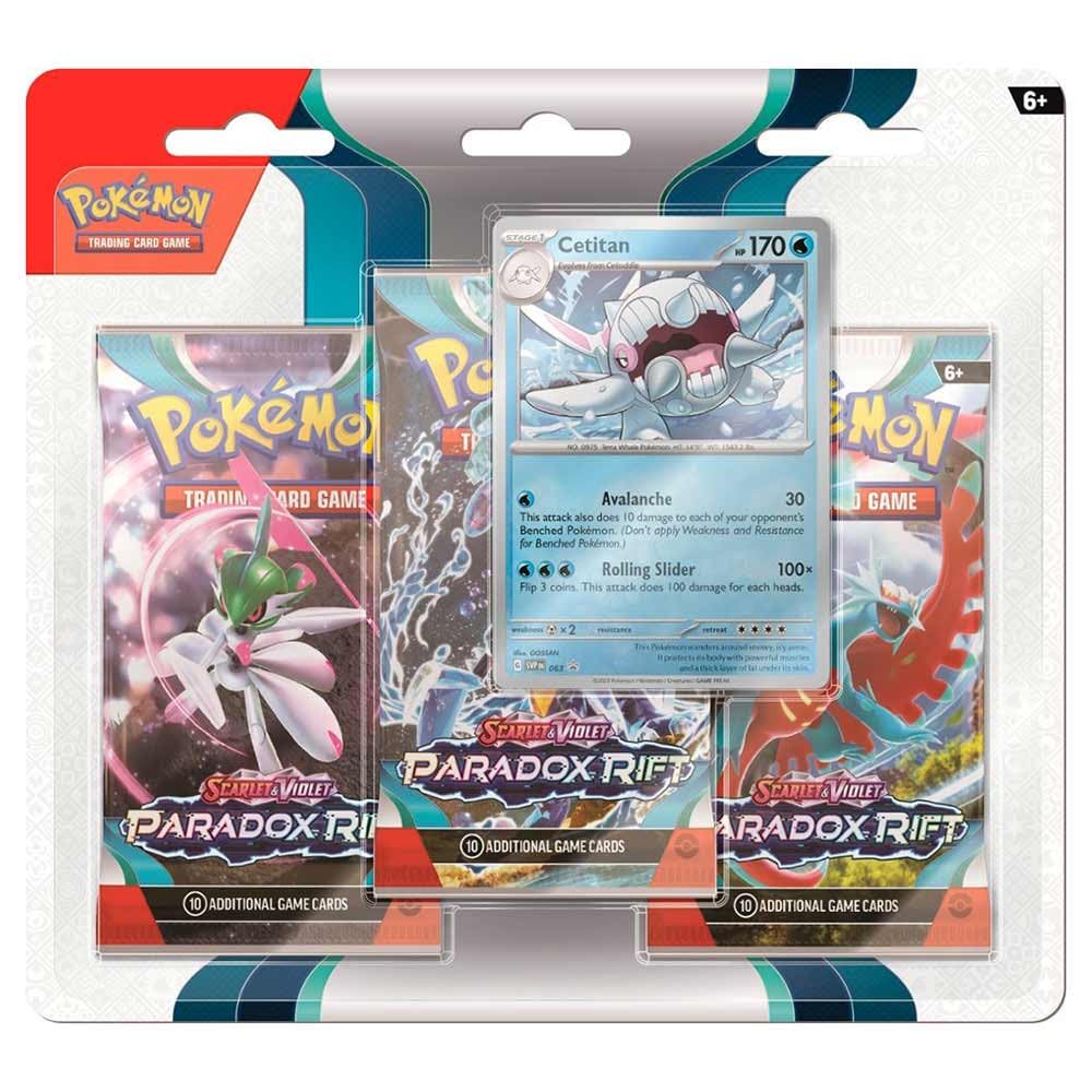Pokemon TCG Paradox Rift - 3-Pack Blister | Cetitan