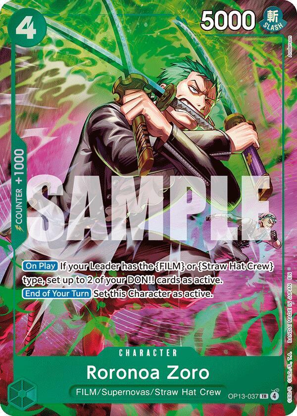 OP Singles - Roronoa Zoro (OP13-037)