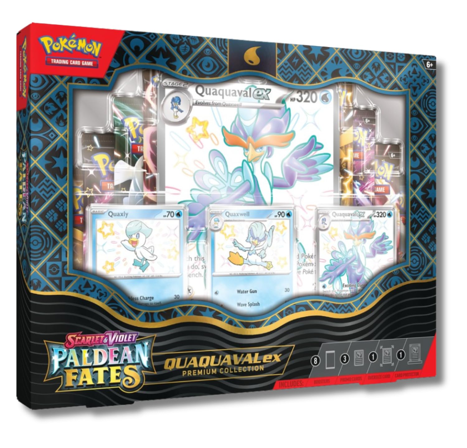 Pokemon TCG SCARLET and VIOLET: PALDEAN FATES EX PREMIUM COLLECTION - Shiny Quaxly