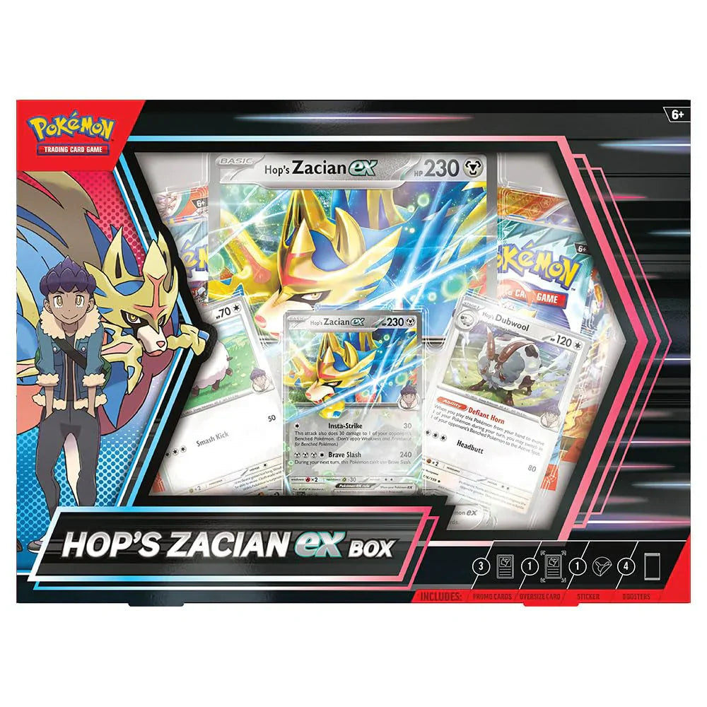 Pokemon TCG Hop’s Zacian ex Box - 4 Packs