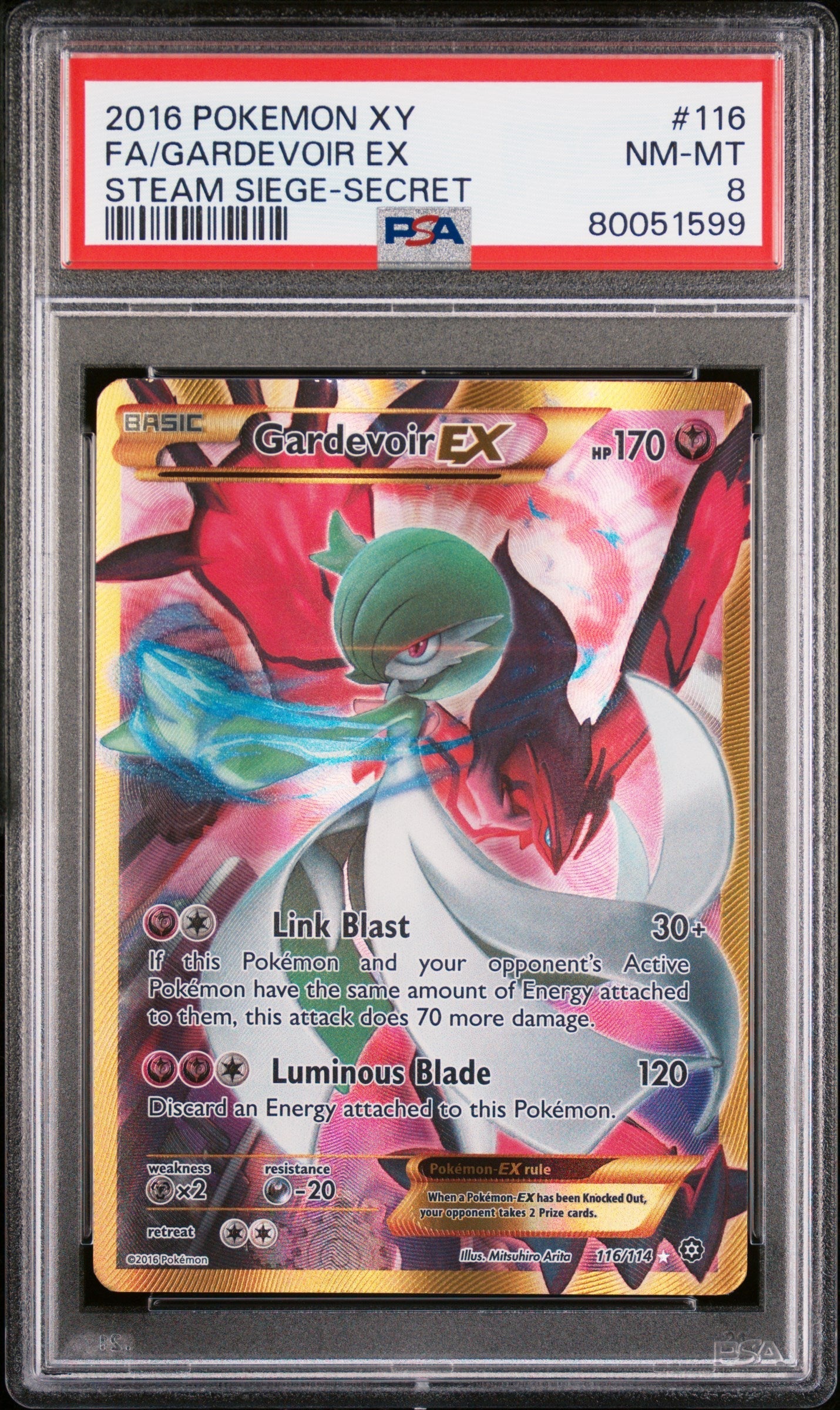 PSA NM-MT 8 Gardevoir EX (116/114) [XY: Steam Siege] - 80051599