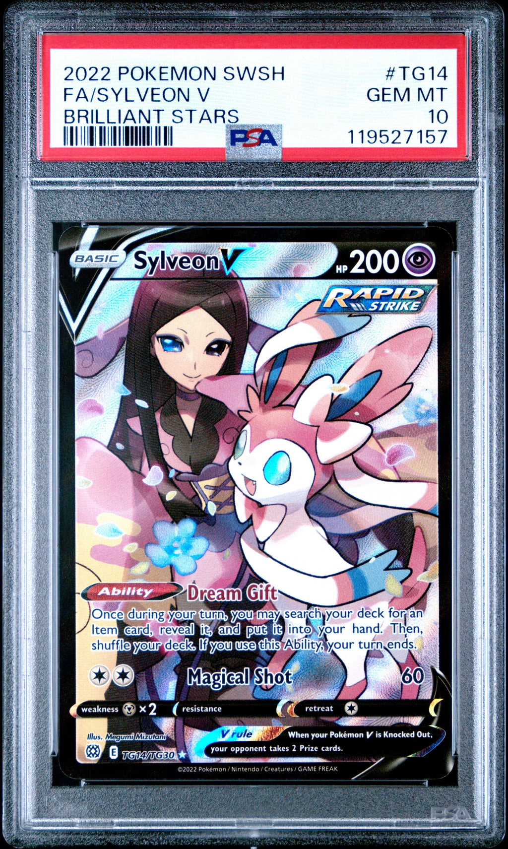 FA/SYLVEON V BRILLIANT STARS 2022 POKEMON SWORD & SHIELD BRILLIANT STARS PSA GEM MT 10