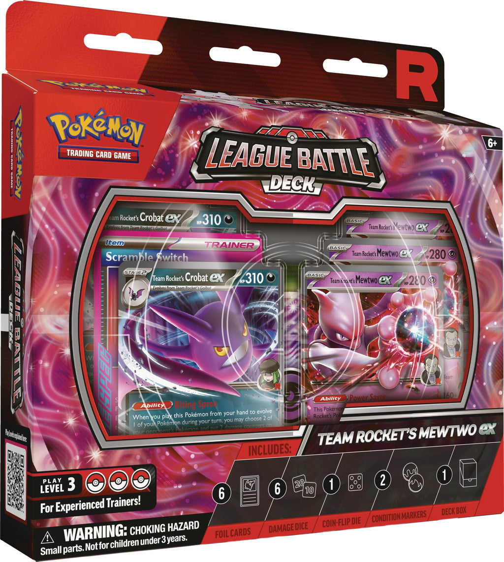 Pokemon TCG Team Rocket’s Mewtwo ex League Battle Deck (1 Ready-to-Play 60-Card Deck)