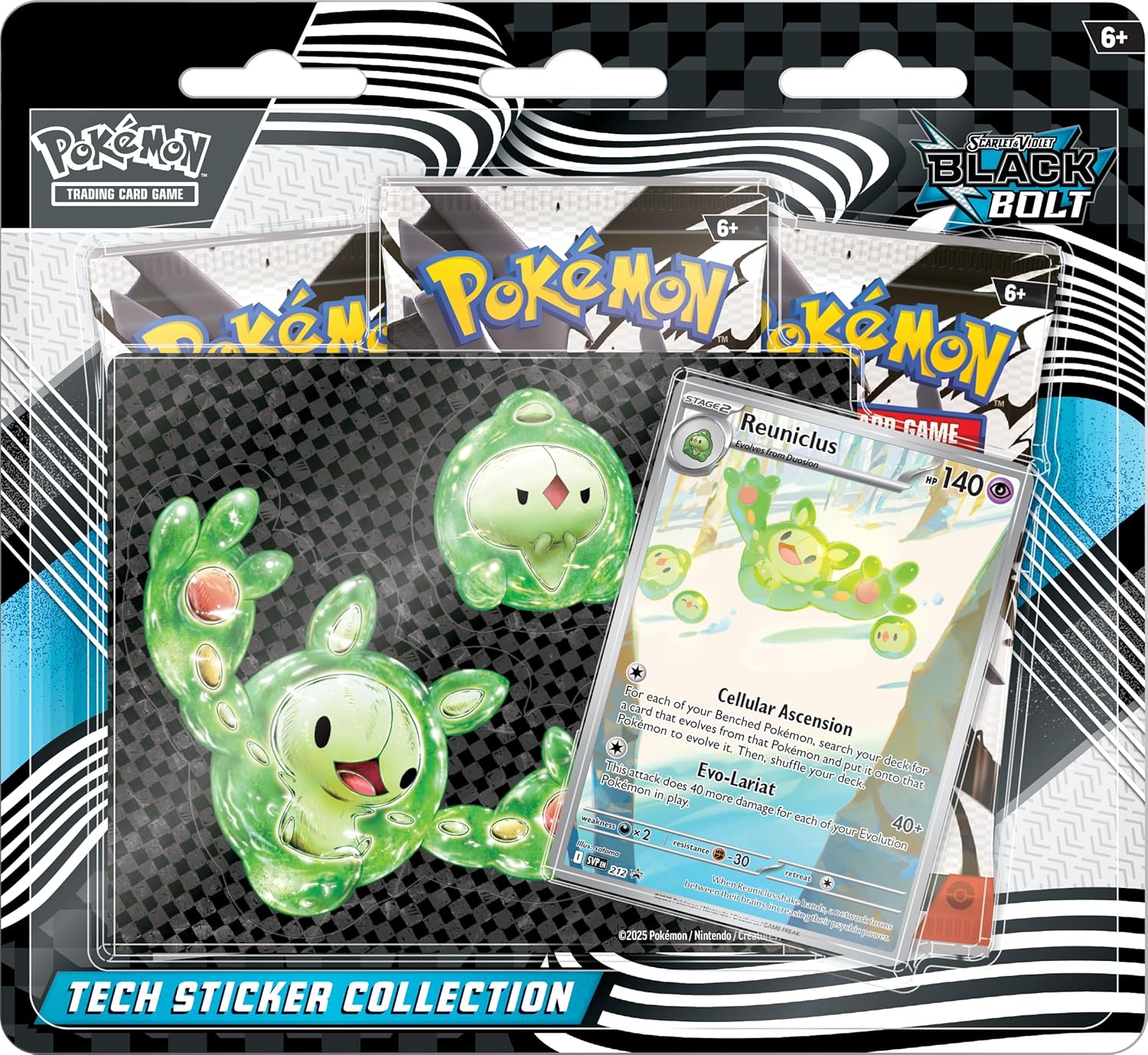 Pokemon TCG Scarlet & Violet 10.5 Black Bolt Tech Sticker Blister