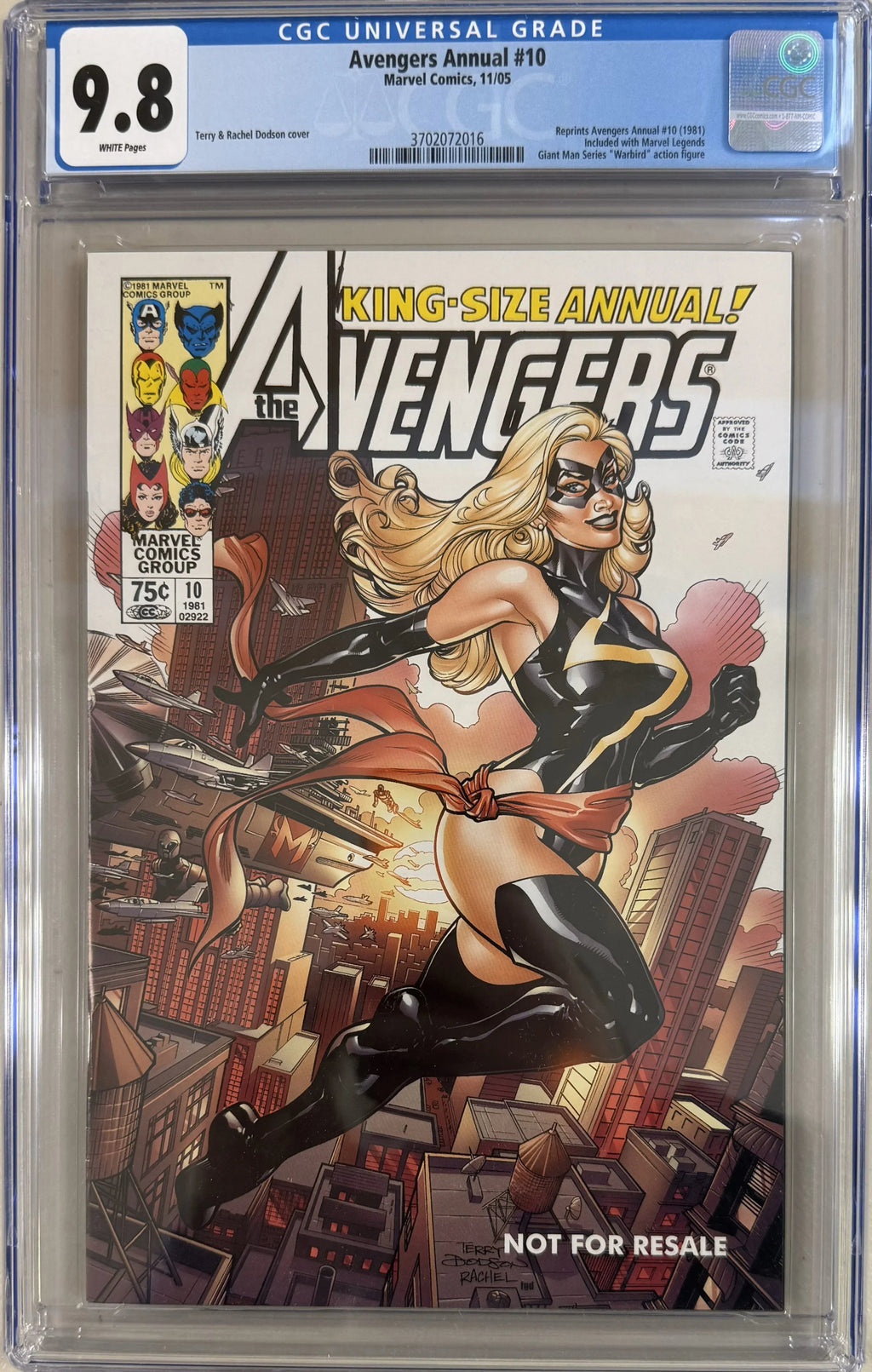 Avengers Annual #10 - Dodson Action Figure Variant - CGC Graded 9.8
