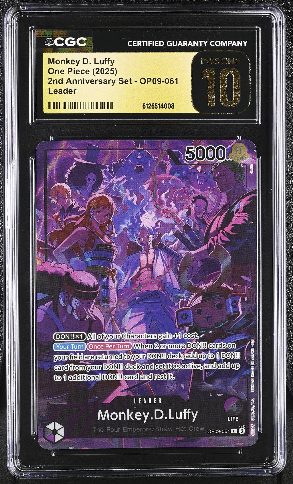 CGC PRISTINE 10 Monkey D. Luffy [2nd Anniversary Set] - 6126514008