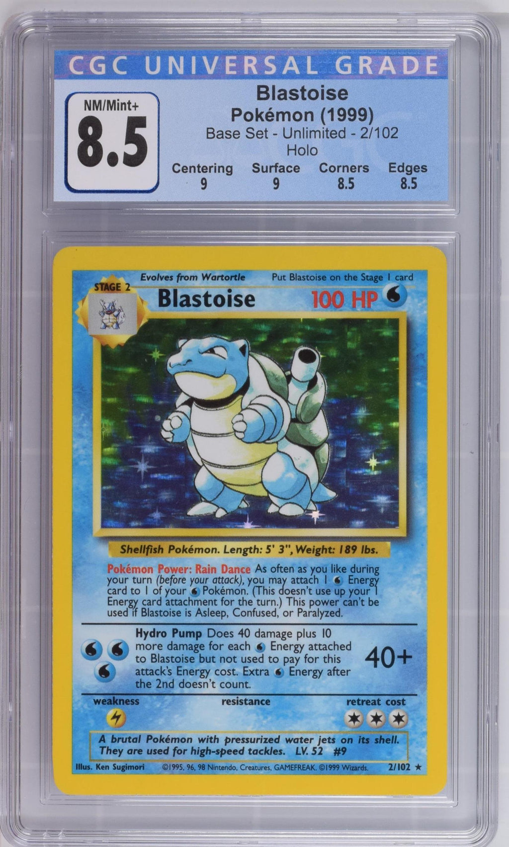 CGC 8.5 Blastoise(2/102) [Base Set] - 3731074005