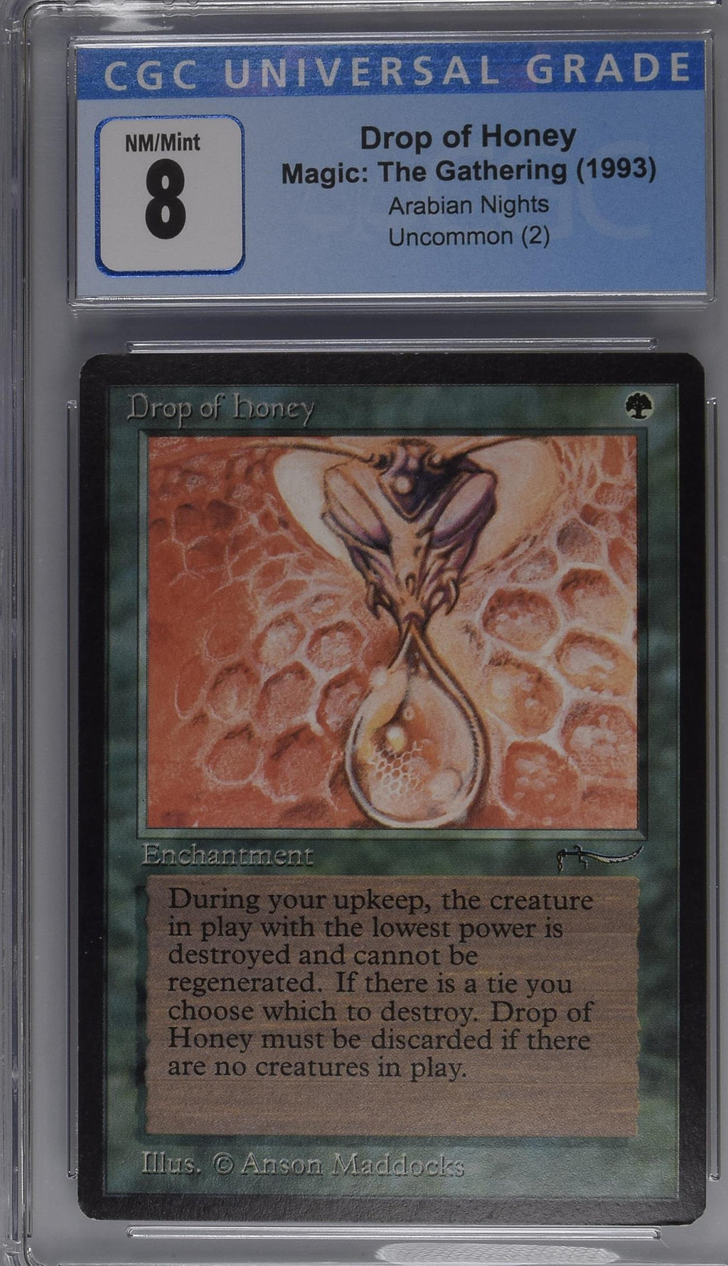1993 Magic The Gathering Arabian Nights Drop of Honey CGC 8