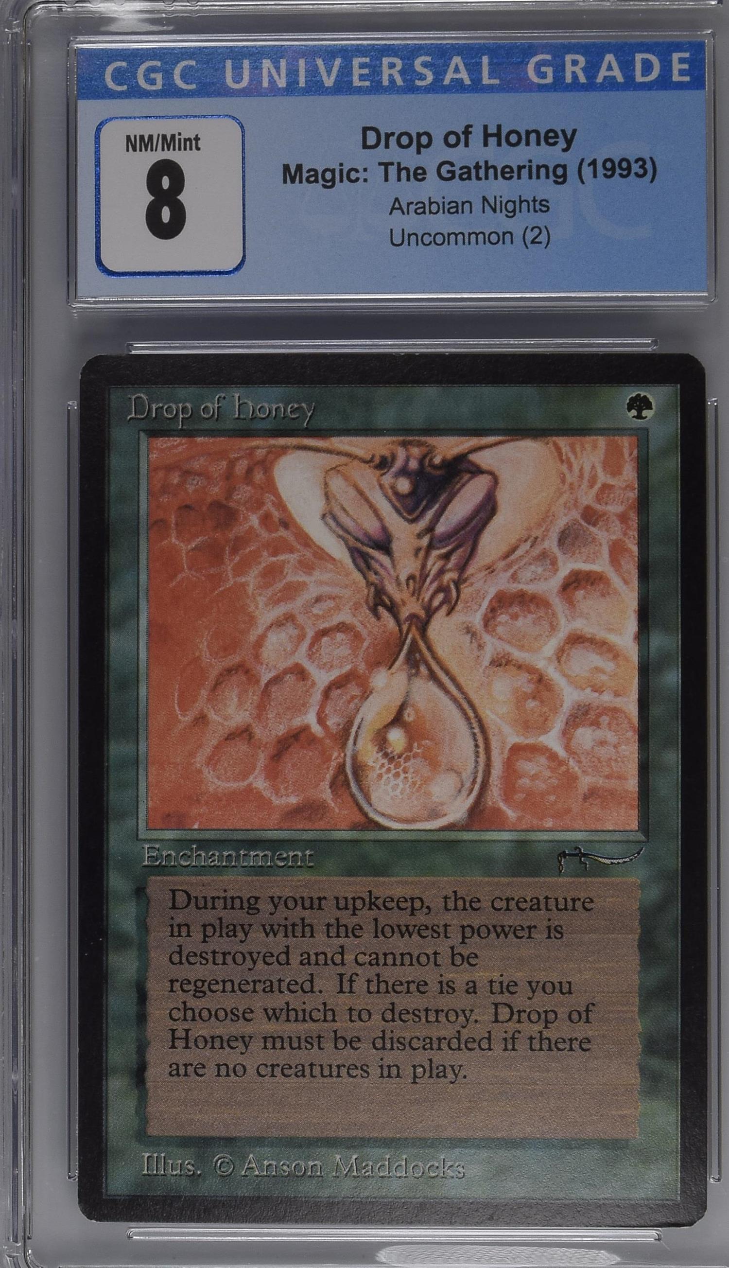 1993 Magic The Gathering Arabian Nights Drop of Honey CGC 8