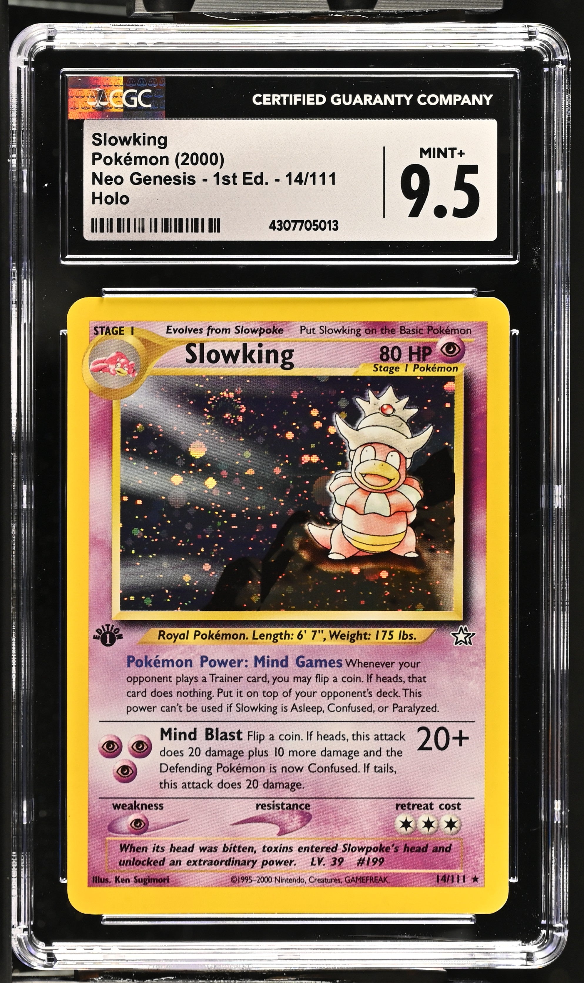 CGC MINT+ 9.5 Slowking (14/111) [Neo Genesis 1st Edition] - 4307705013