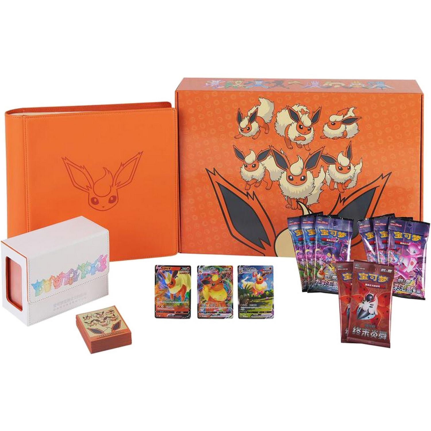 Pokemon Eevee GX Premium Gift Box Bundle "Flareon" (S-Chinese)