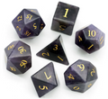 Foam Brain Games: RPG Gemstone Dice Set - Amethyst (Engraved with Gold)