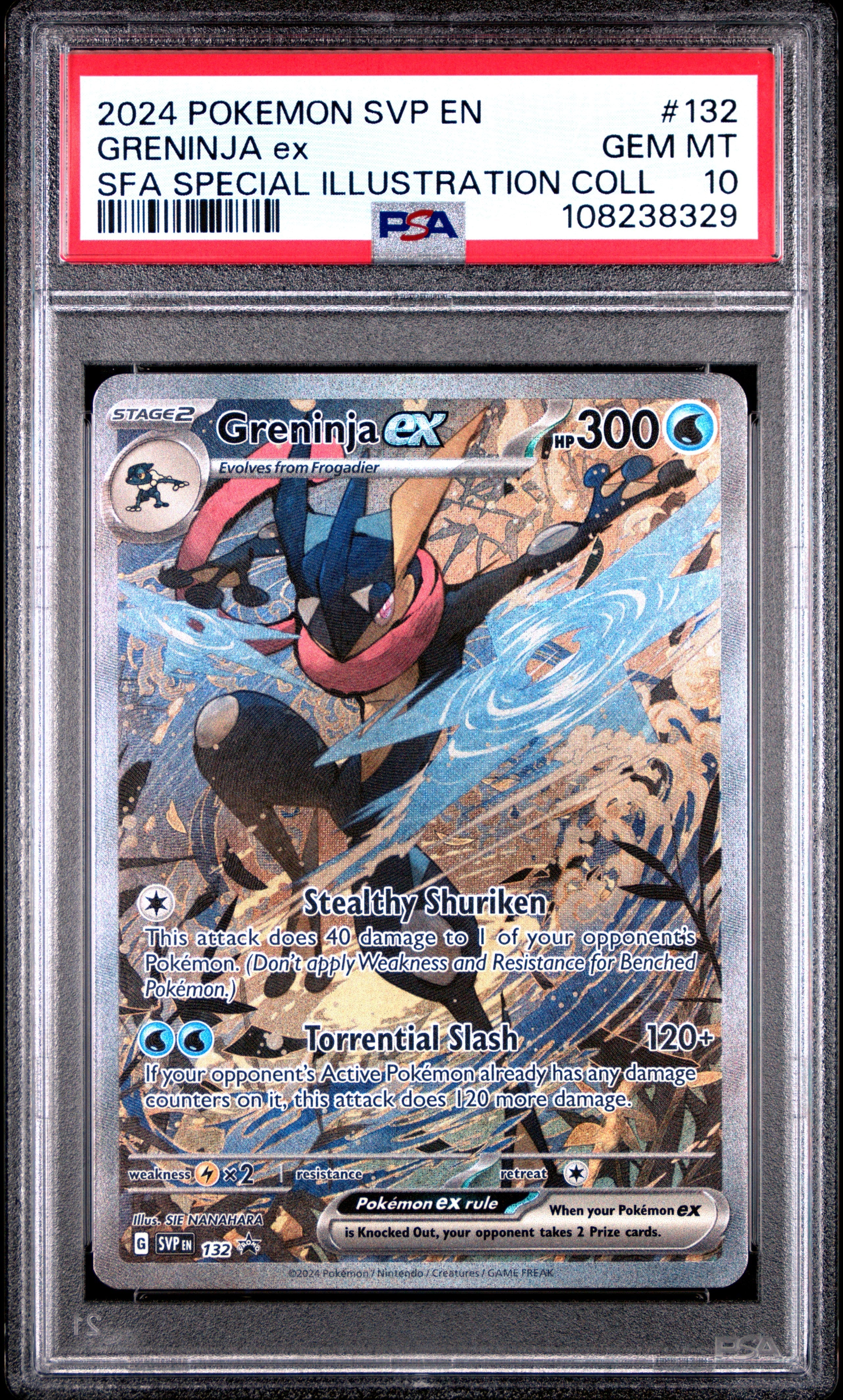 GRENINJA ex SFA SPECIAL ILLUSTRATION COLL 2024 POKEMON SVP EN-SV BLACK STAR PROMO PSA GEM MT 10