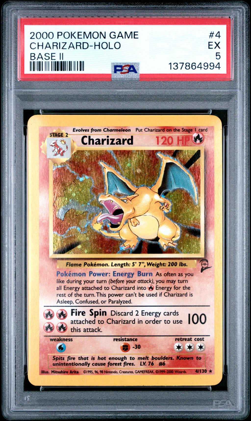 PSA EX 5 Charizard-Holo(4/130) [Game Base Ii] - 137864994