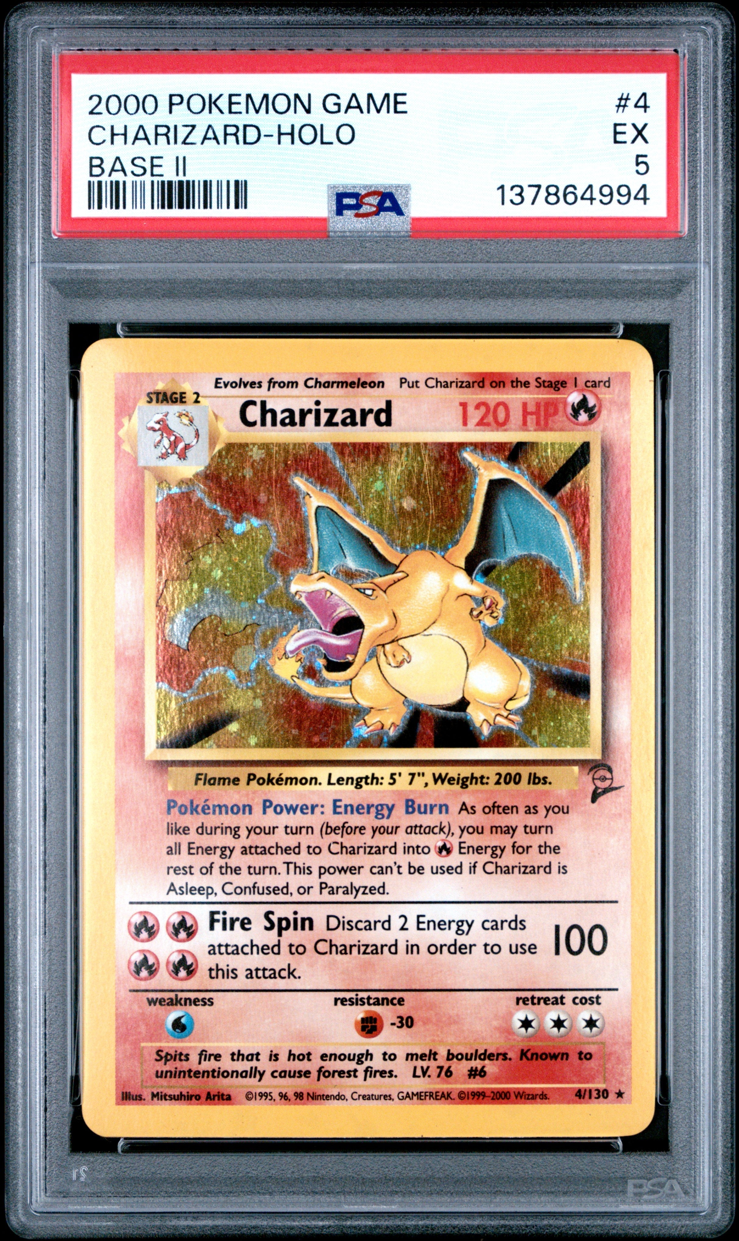 PSA EX 5 Charizard-Holo(4/130) [Game Base Ii] - 137864994