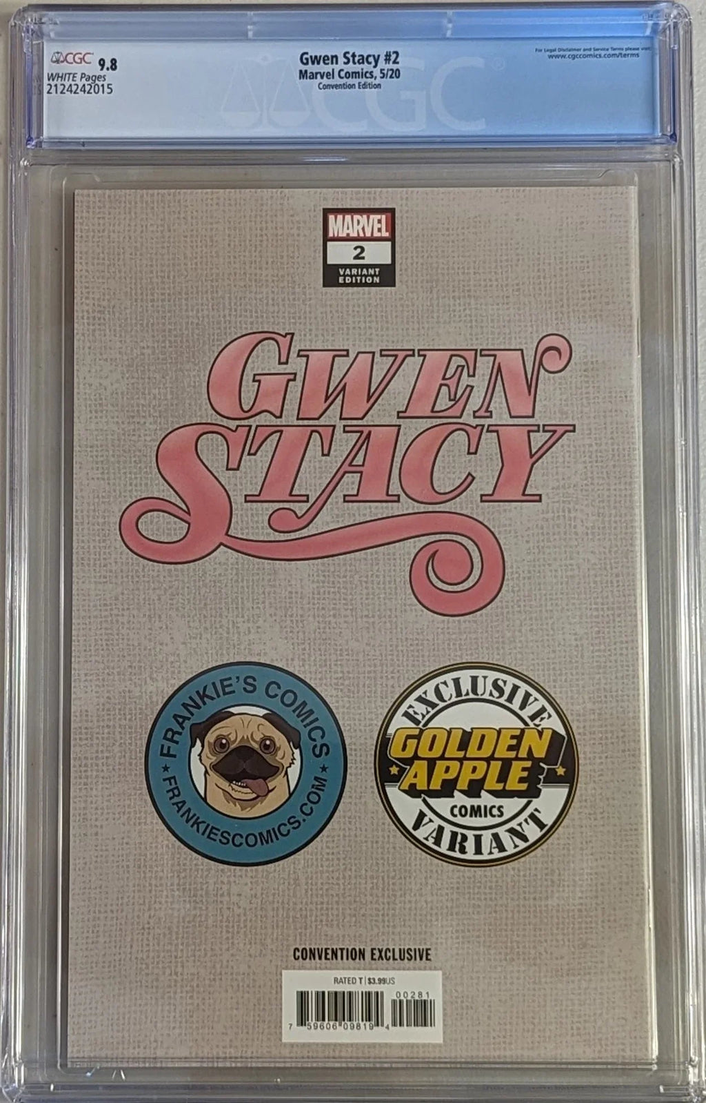 Gwen Stacy #2 JeeHyung Lee Virgin Convention Exclusive - CGC Graded 9.8