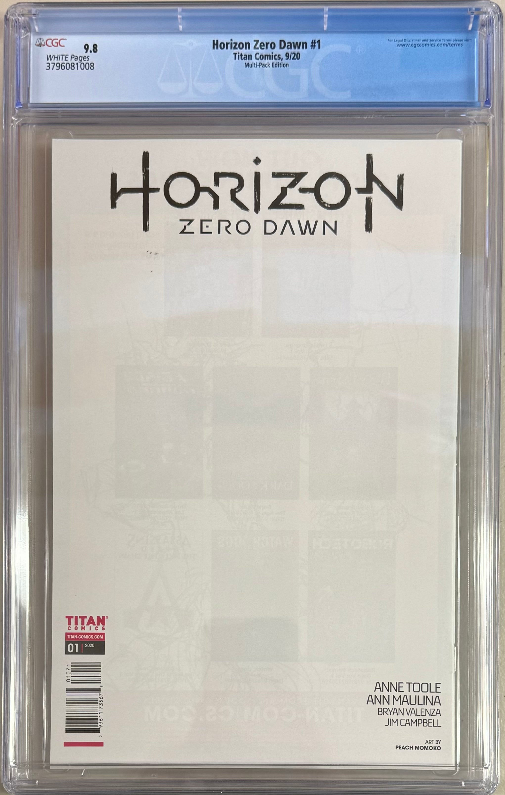 Horizon Zero Dawn #1 Peach Momoko Multi-Pack Exclusive Variant - CGC Graded 9.8