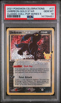 UMBREON-GOLD STAR CLASSIC COLL-POP SERIES 5 2021 POKEMON CELEBRATIONS CLASSIC COLLECTION PSA GEM MT 10