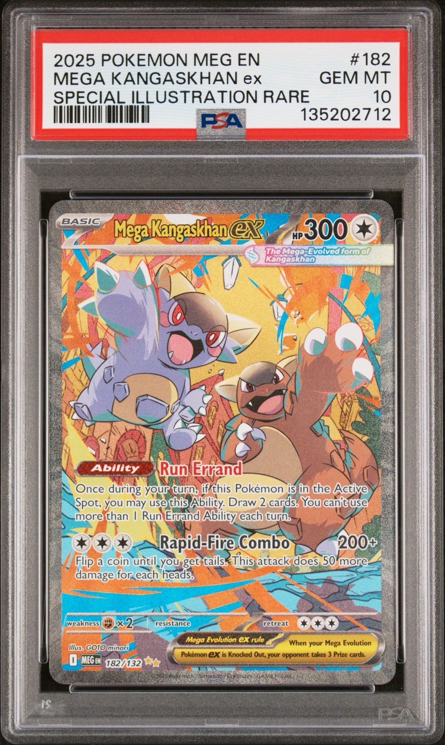 MEGA KANGASKHAN ex SPECIAL ILLUSTRATION RARE 2025 POKEMON MEG EN-MEGA EVOLUTION PSA GEM MT 10