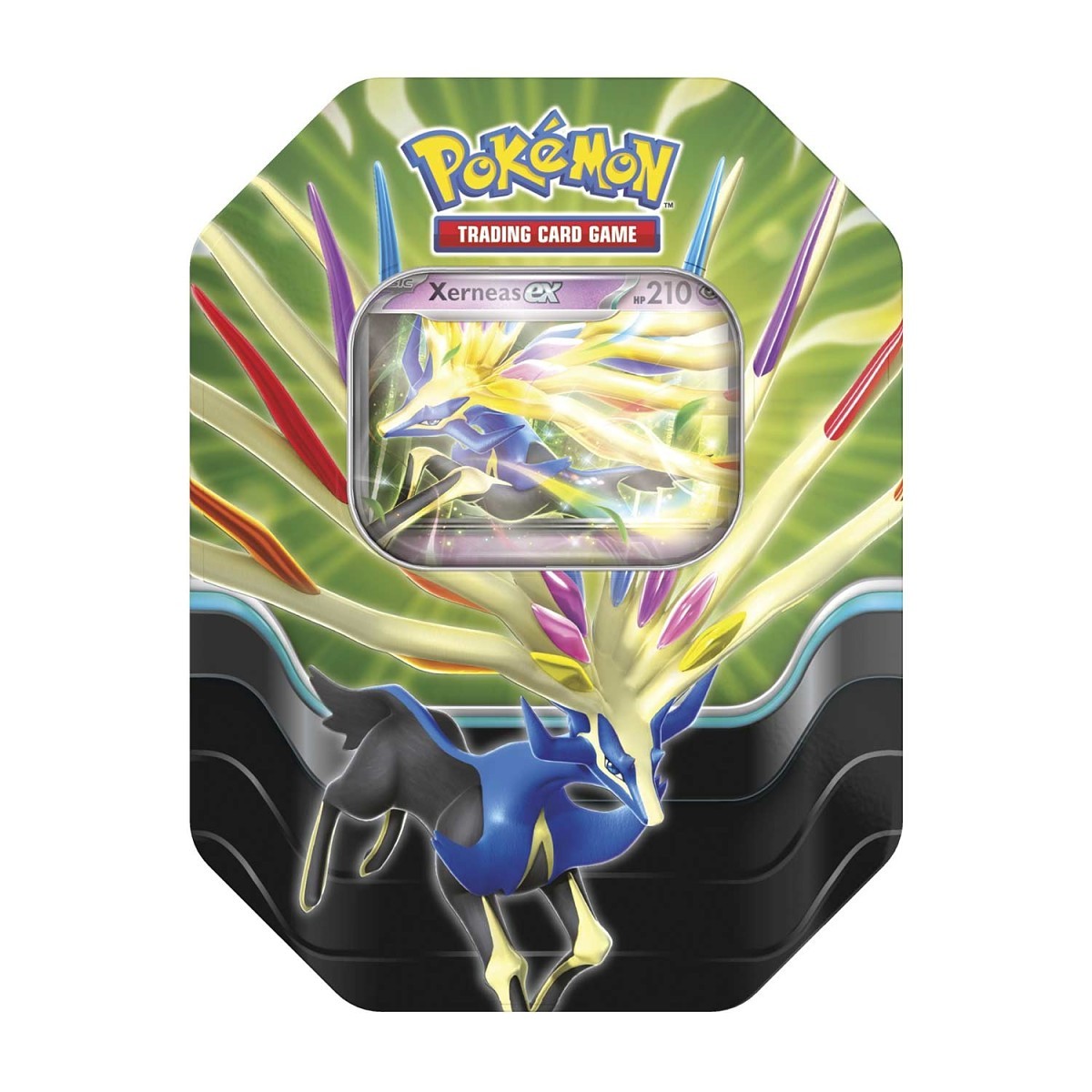 Pokemon TCG Azure Legends Tin – Xerneas ex (4 Booster Packs & 1 Foil Promo Card)