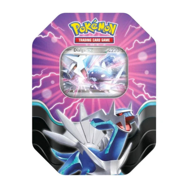Pokemon TCG Azure Legends Tin – Dialga ex (4 Booster Packs & 1 Foil Promo Card)