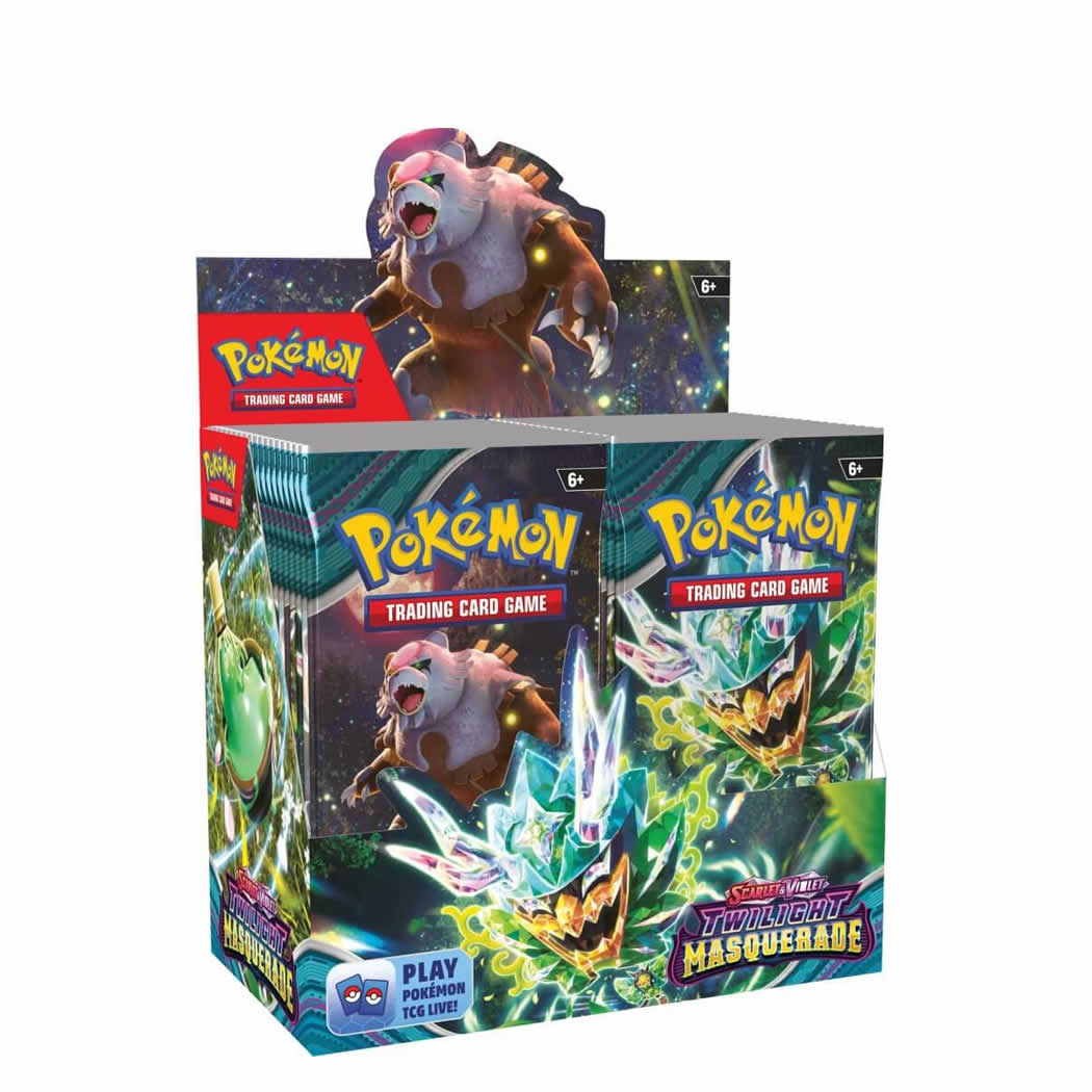 Pokemon TCG Scarlet & Violet, Collectible Cards Twilight Masquerade Booster Display Box (36 Boosters)