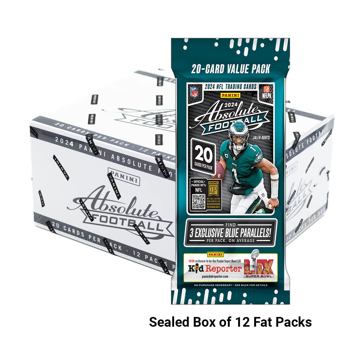 2024 Panini Absolute Football 12pk Fat Pack Sealed Box