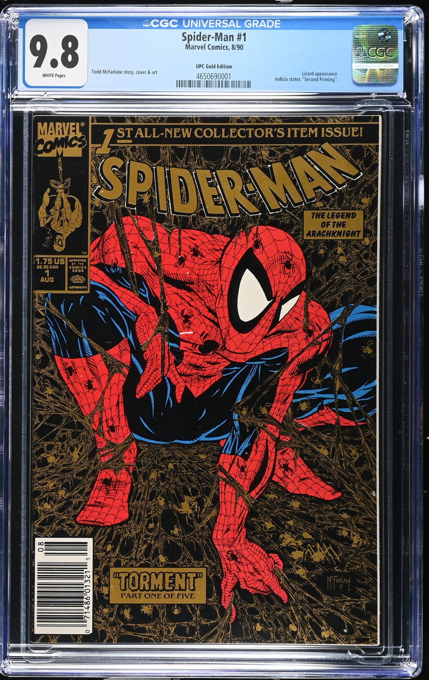 Spider-Man #1 UPC Gold Edition - CGC Graded 9.8