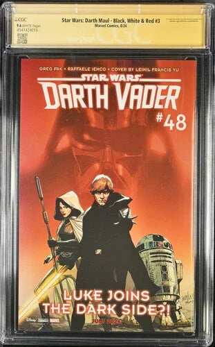 Star Wars: Darth Maul - Black, White & Red #3 - CGC Signature Series 9.6