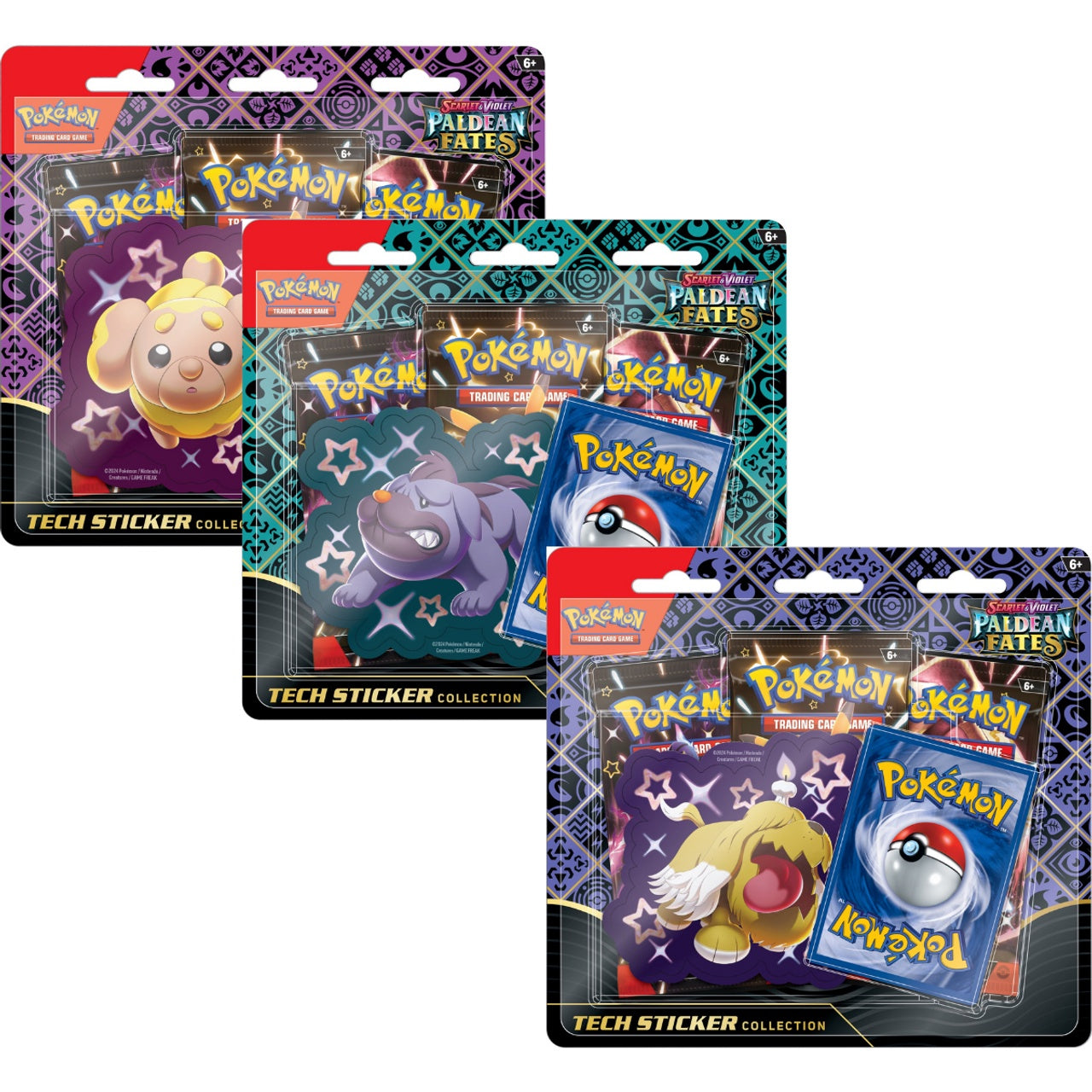 Pokemon Scarlet & Violet : Paldean Fates Tech Sticker Collection (Set-of-3)