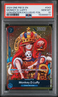 MONKEY D. LUFFY CONVENTION EXCLUSIVE-FOIL 2024 ONE PIECE PROMOS PSA GEM MT 10