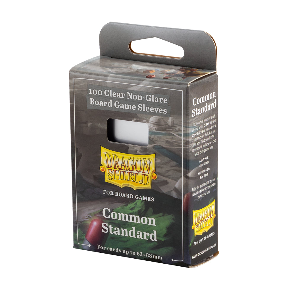 Dragon Shield: Board Game Sleeves  Clear Non-Glare  Common Standard