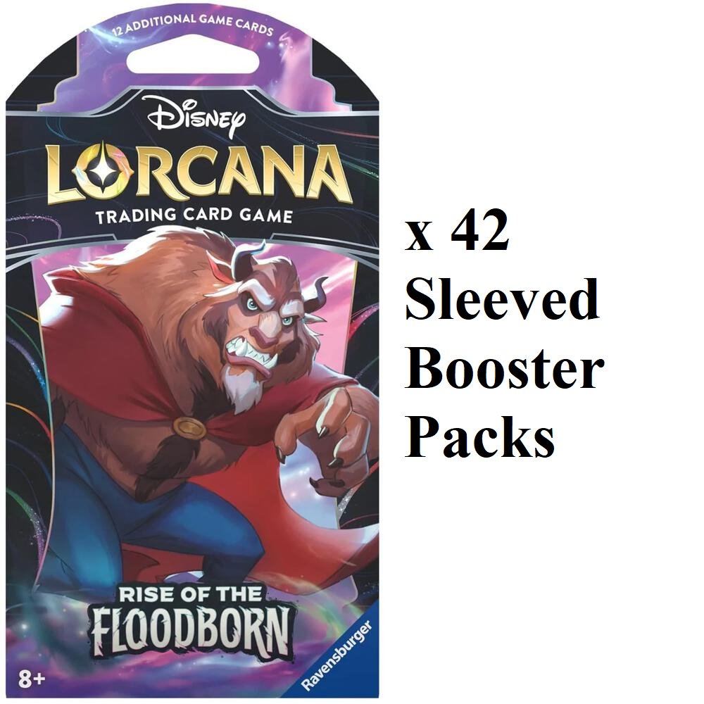 Disney Lorcana Rise of the Floodborn Sleeved Booster Pack Case (42 Packs)