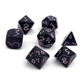 Norse Foundry: Wooden Dice - Gabon Ebony (7pc Set)